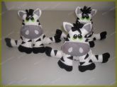 Zebra em feltro