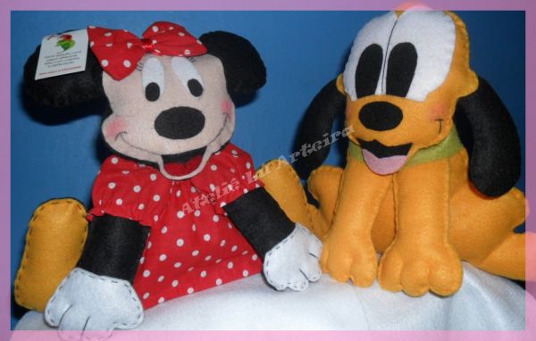 Minie e pluto em feltro