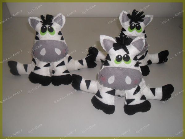 Zebra em feltro